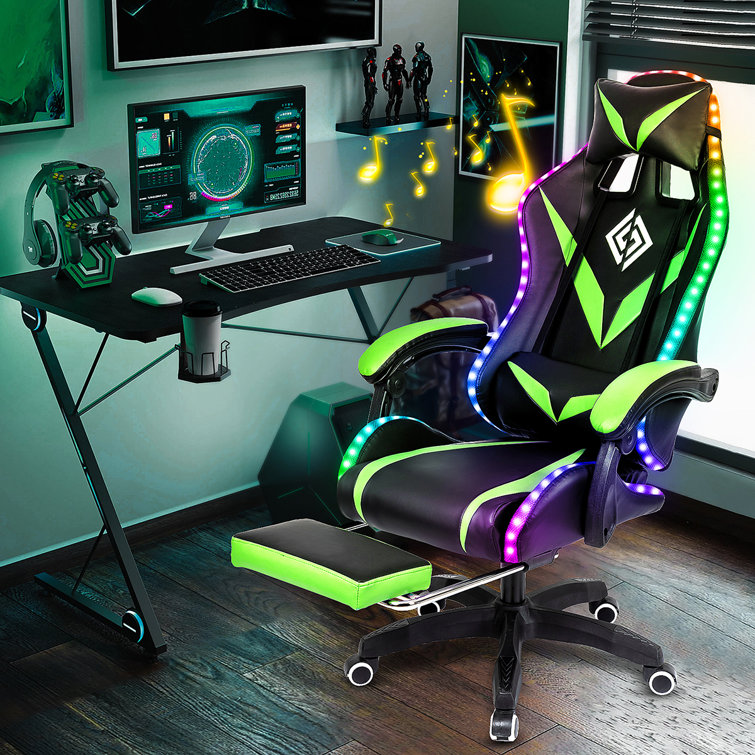 Gaming chair with built in desk hot sale